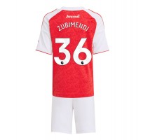 Arsenal Martin Zubimendi #36 Koszulka Podstawowa dzieci 2025-26 Krótki Rękaw (+ krótkie spodenki)